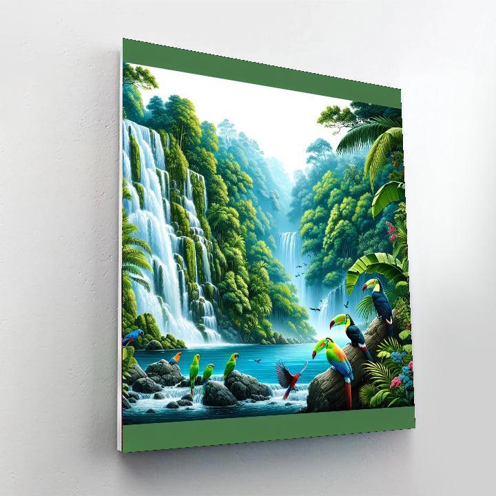 Majestic Jungle Landscape Paint By Numbers Art