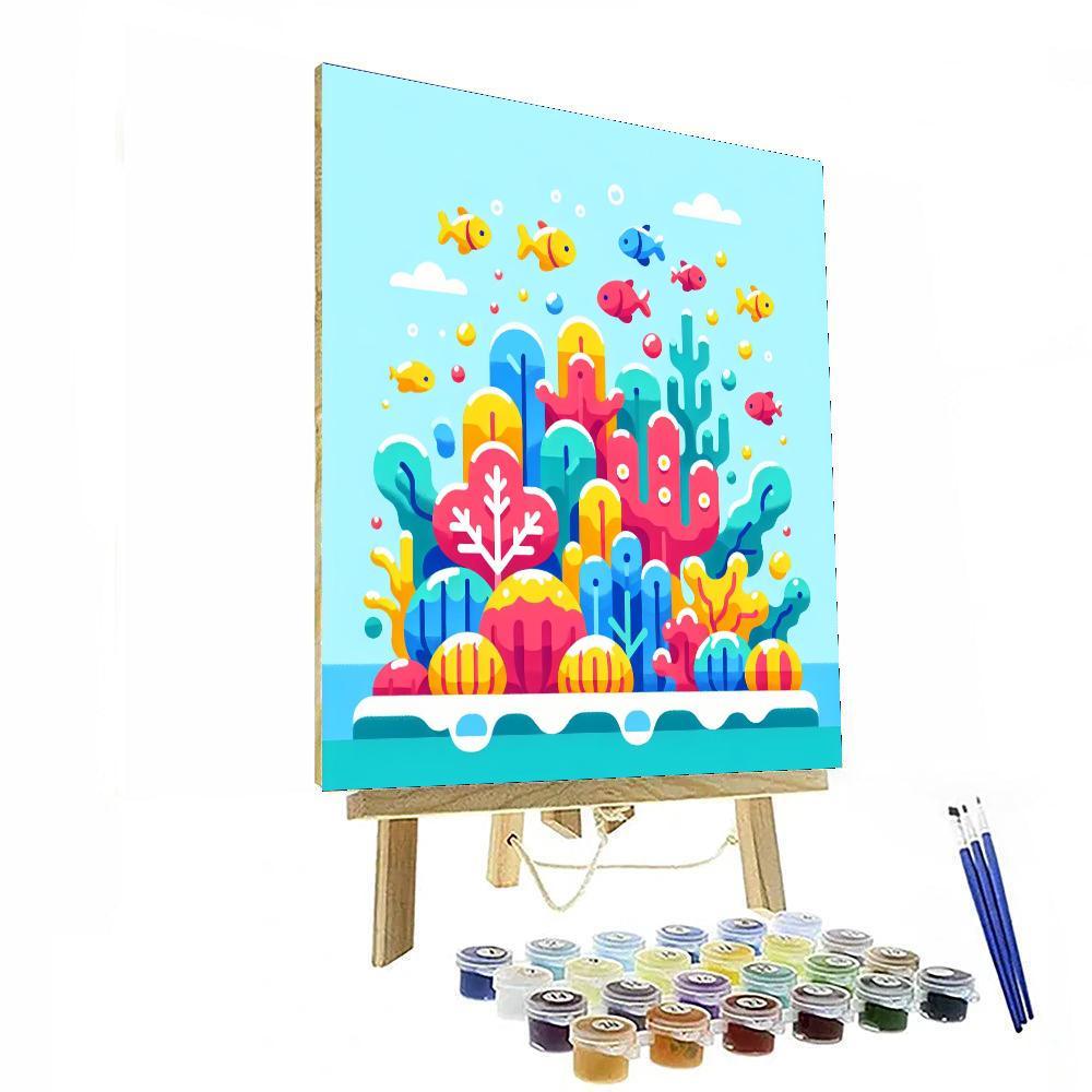 Colorful Coral Paint By Numbers Kits