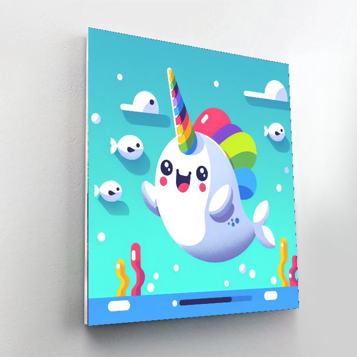 Rainbow Narwhal Adventure Painting By Numbers Kit