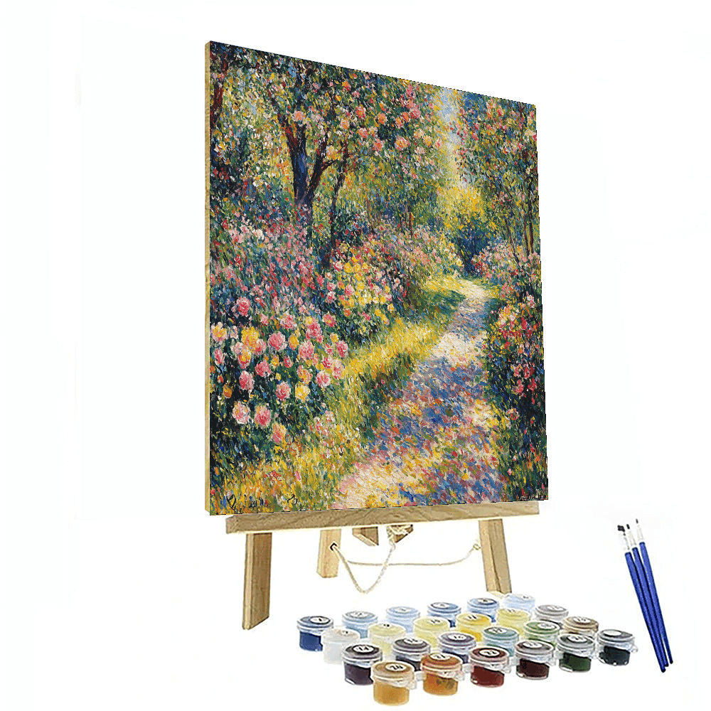 Pierre-Auguste Renoir Inspired Vibrant Garden Dance  Paint By Color