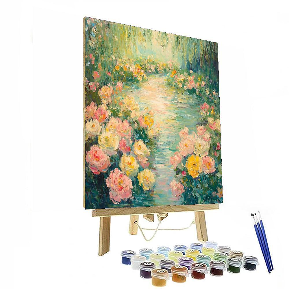 Claude Monet Inspired Blooming Impressionism  Painting Number Kit