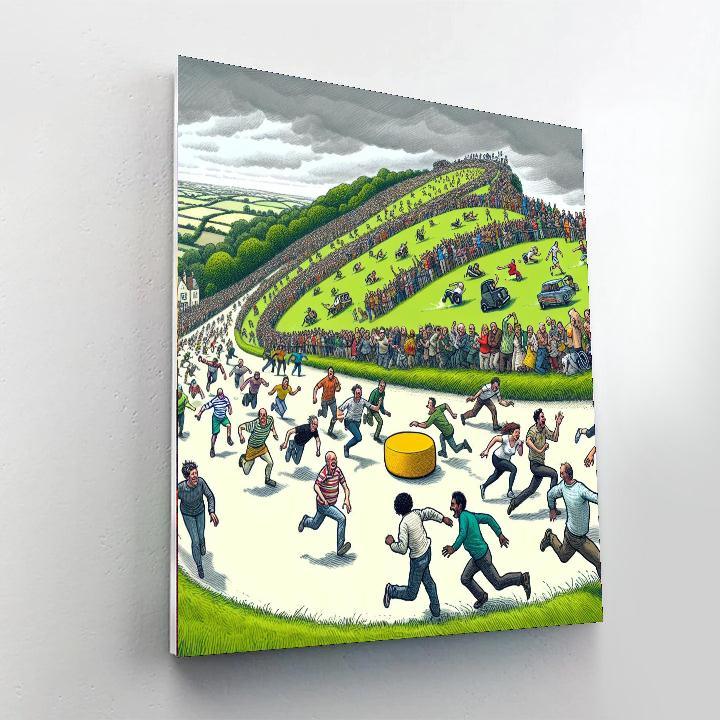 Cheese Rolling Festival - Gloucester, England Paint By Numbers Kits