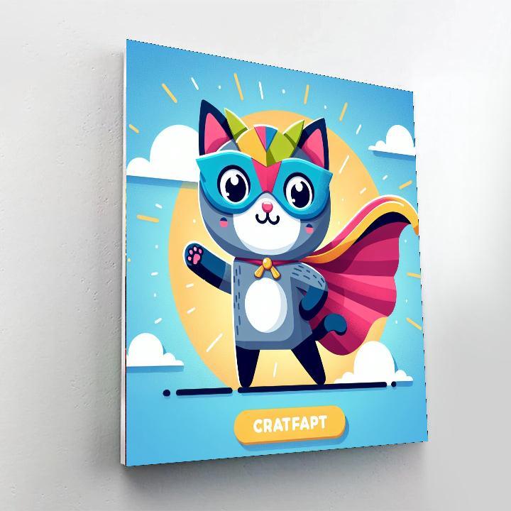 Superhero Cat Paint By Numbers Kits