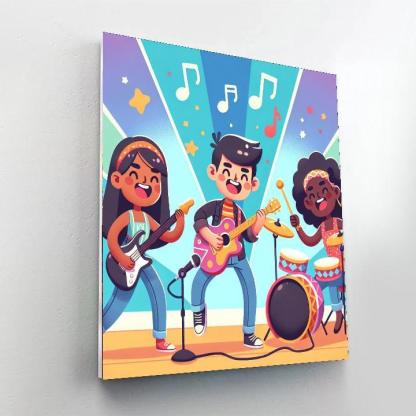 Lively Music Band Paint By Number