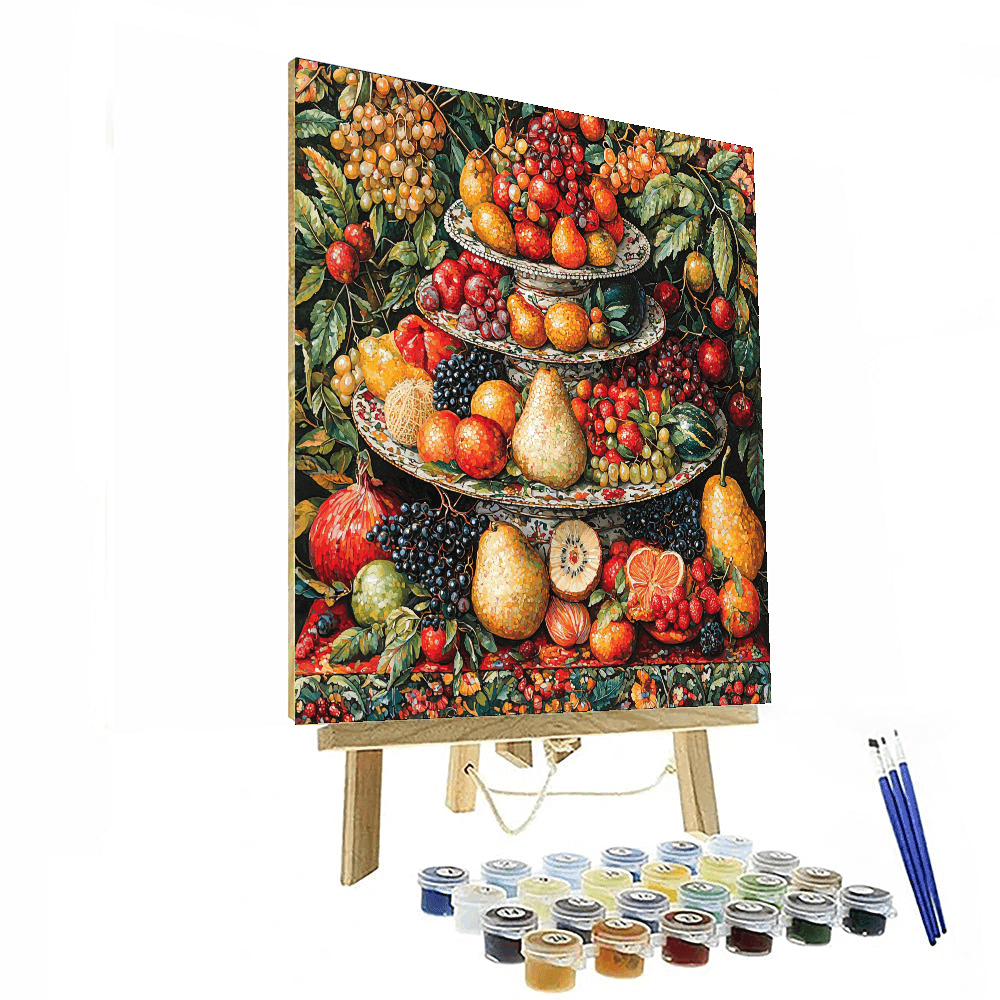 Giuseppe Arcimboldo Inspired Fruitful Bounty Abundance  Paint By Color