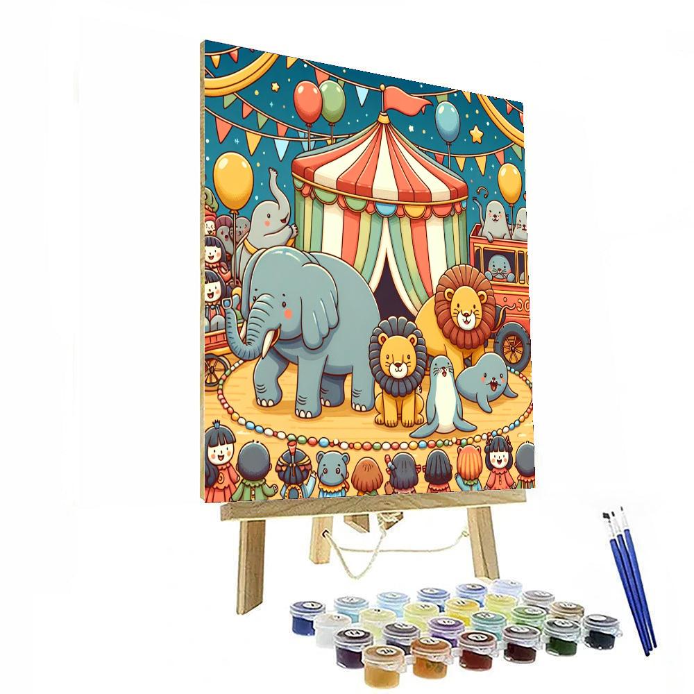 Circus Animals On Parade Painting Number Kit