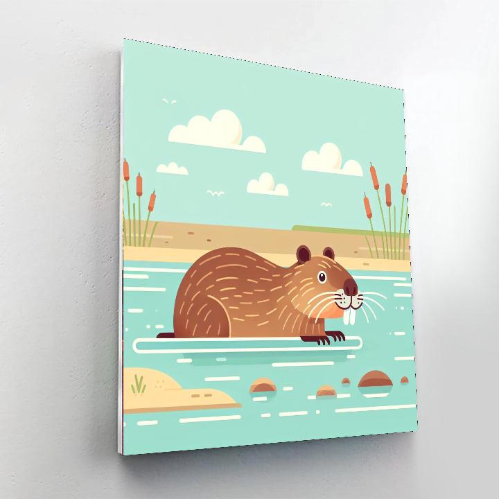 Curious Coypu Paint By Numbers Art