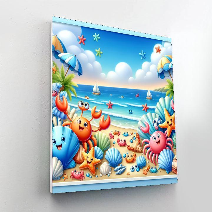 Seaside Escape For Kids Painting By Numbers Kit
