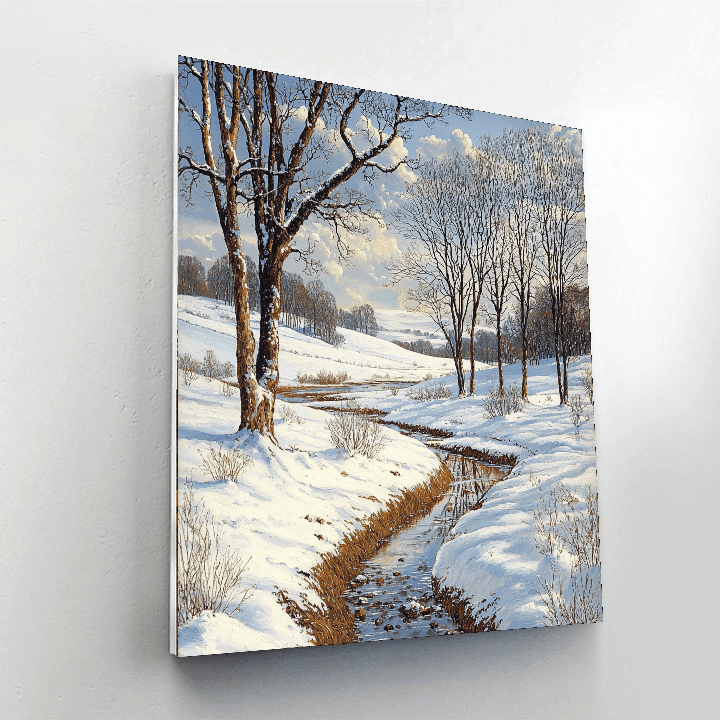 Caspar David Friedrich Inspired Crisp Winter Morning  Paint By Numbers Art