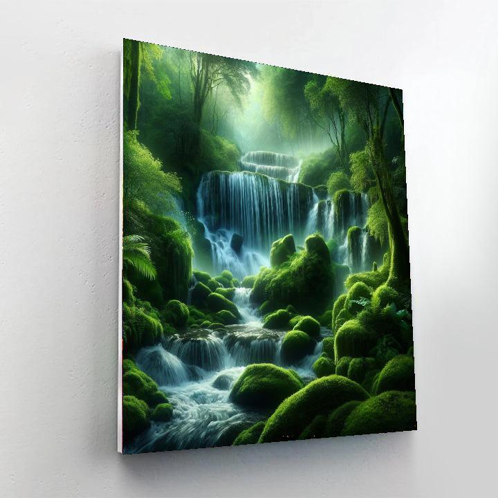 Serene Zen Waterfall Paint By Numbers Kits