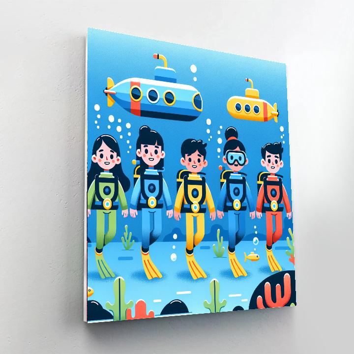Undersea Explorer's Voyage Paint By Numbers Art
