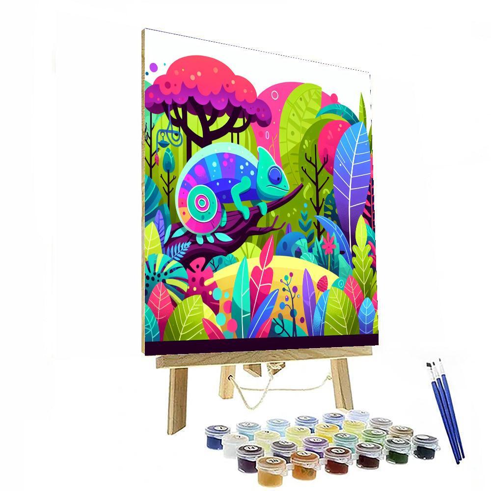 Cheerful Chameleon Quest Paint By Number