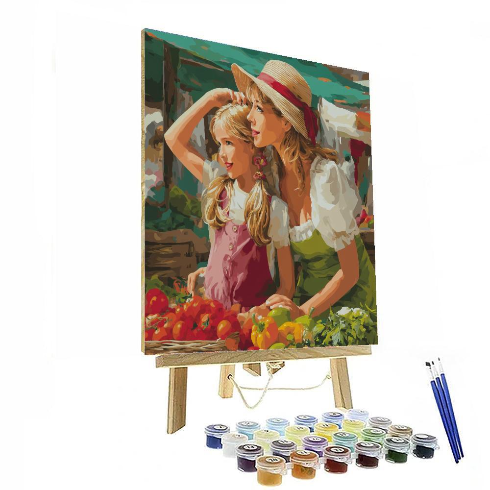 A Day At The Farmer's Market Painting Number Kit