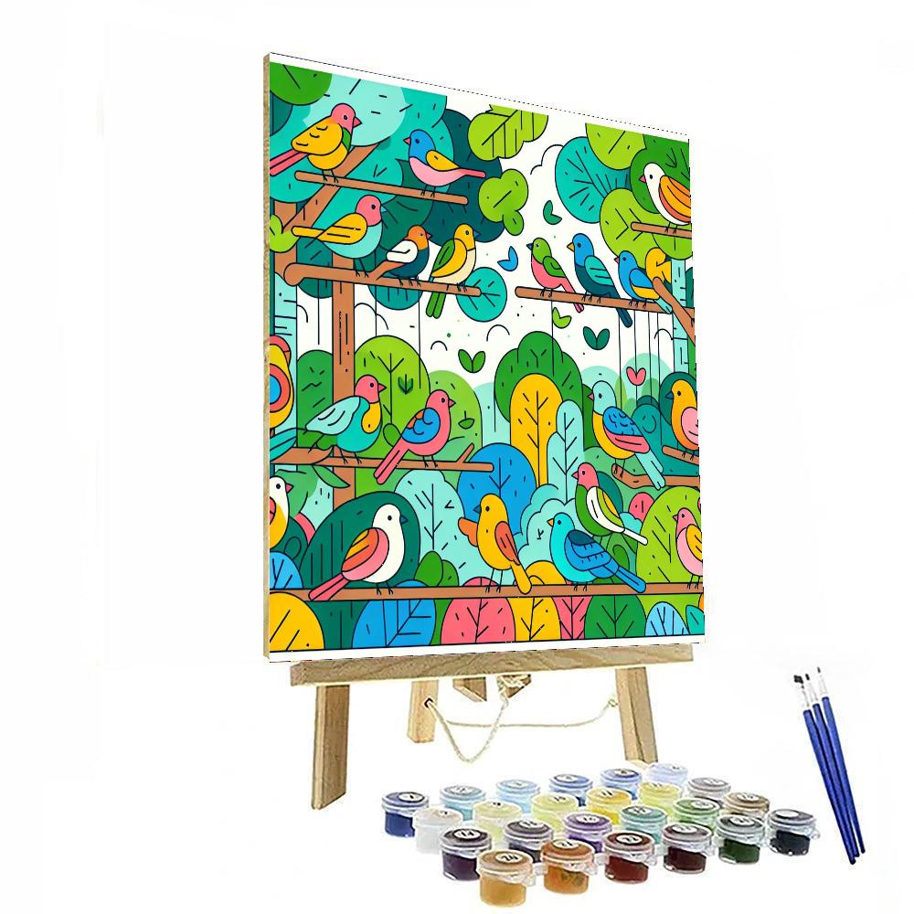 Artistic Aviary Abode Paint By Numbers Art