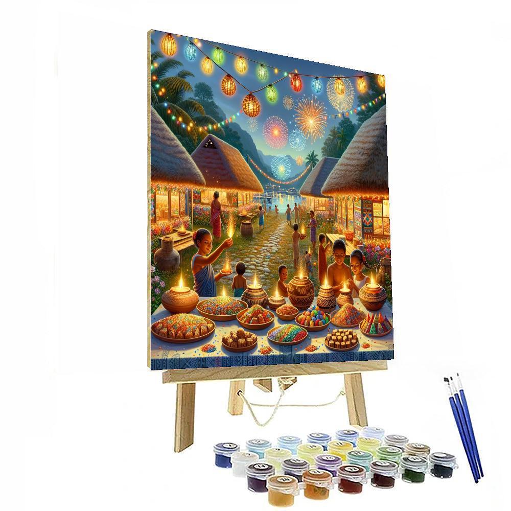 Diwali Lights Festival - Fiji Paint By Numbers Art