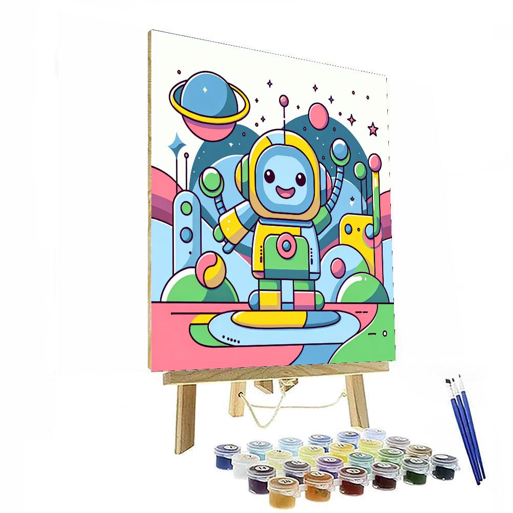Daring Adventure Robot Paint By Numbers Art
