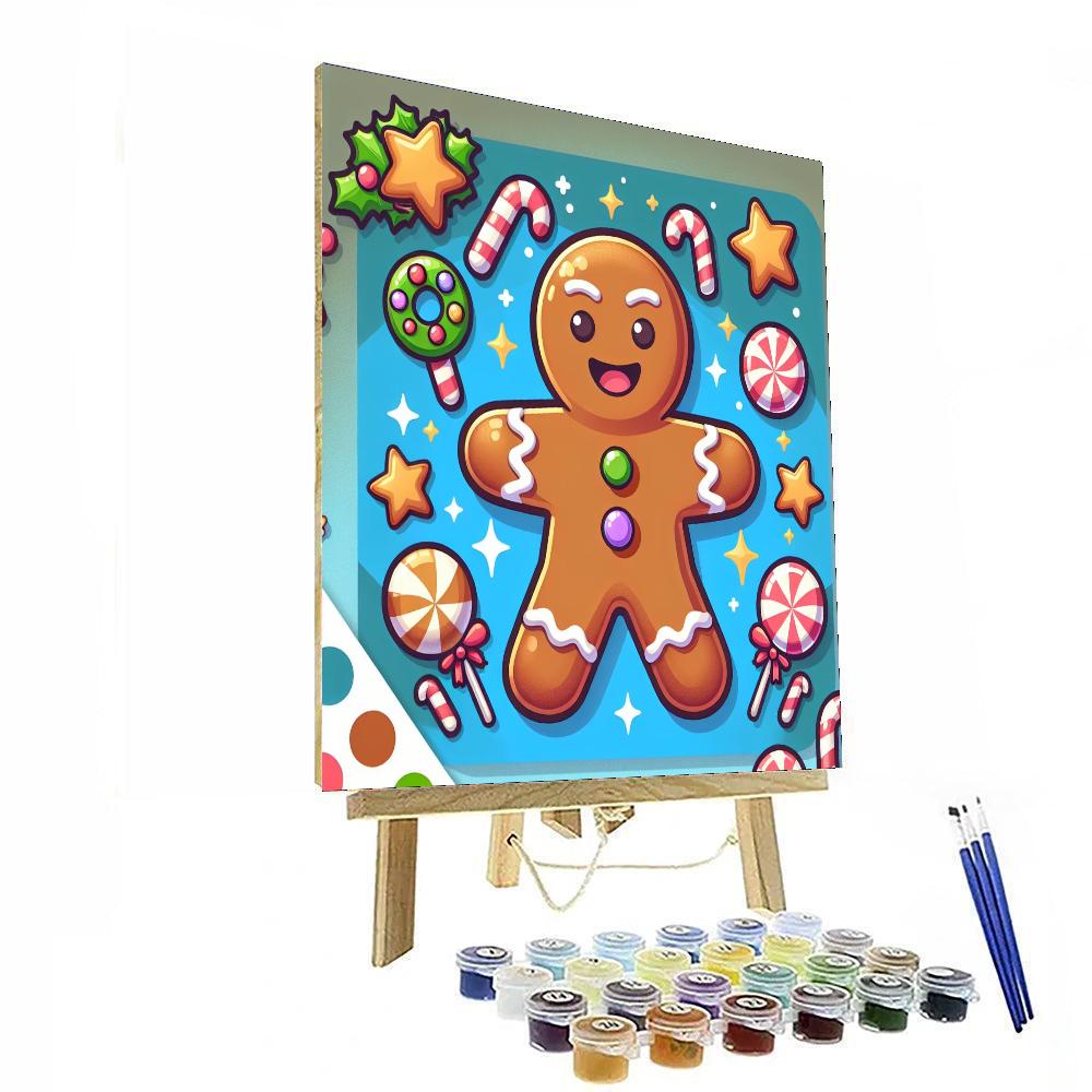 Joyful Holiday Gingerbread Numbered Painting Kits