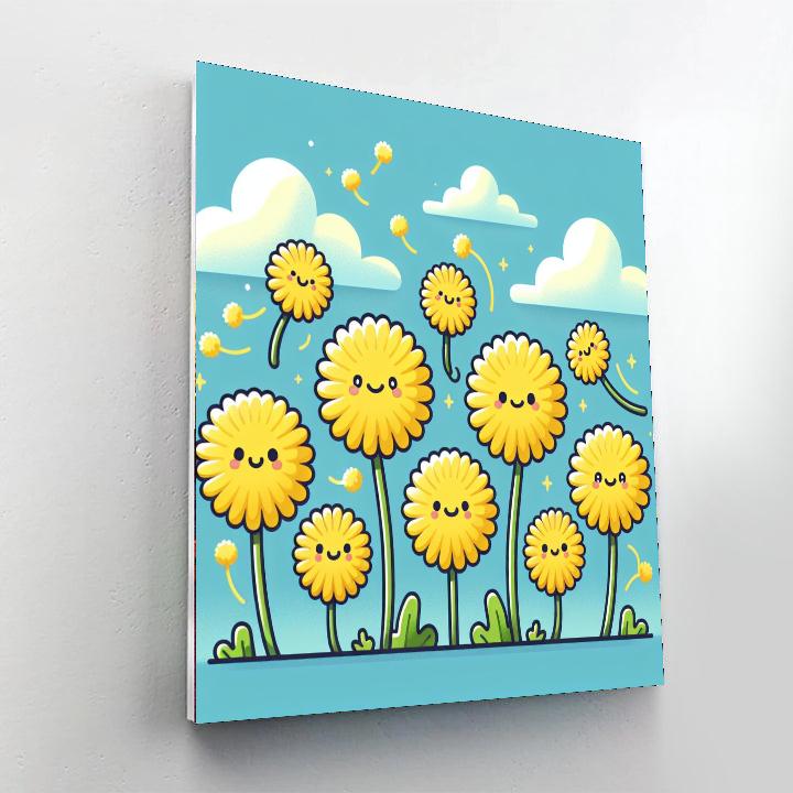 Dashing Dandelions Painting Number Kit