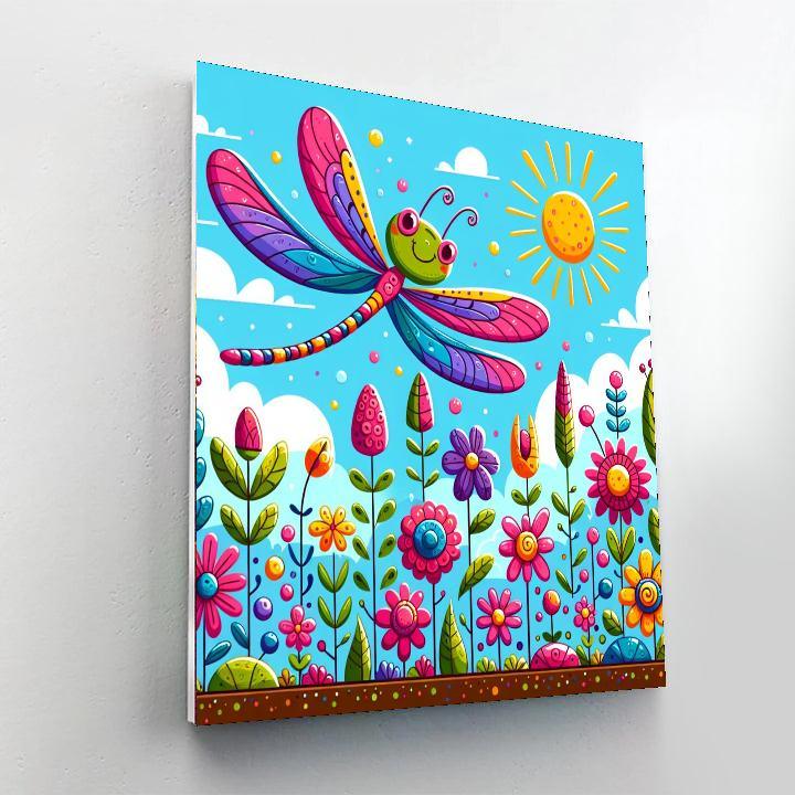 Silly Dragonfly Paint By Numbers Art