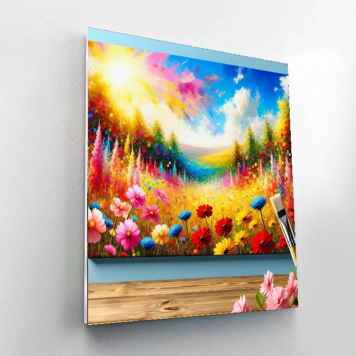 Sunny Meadow Harmony Number Painting