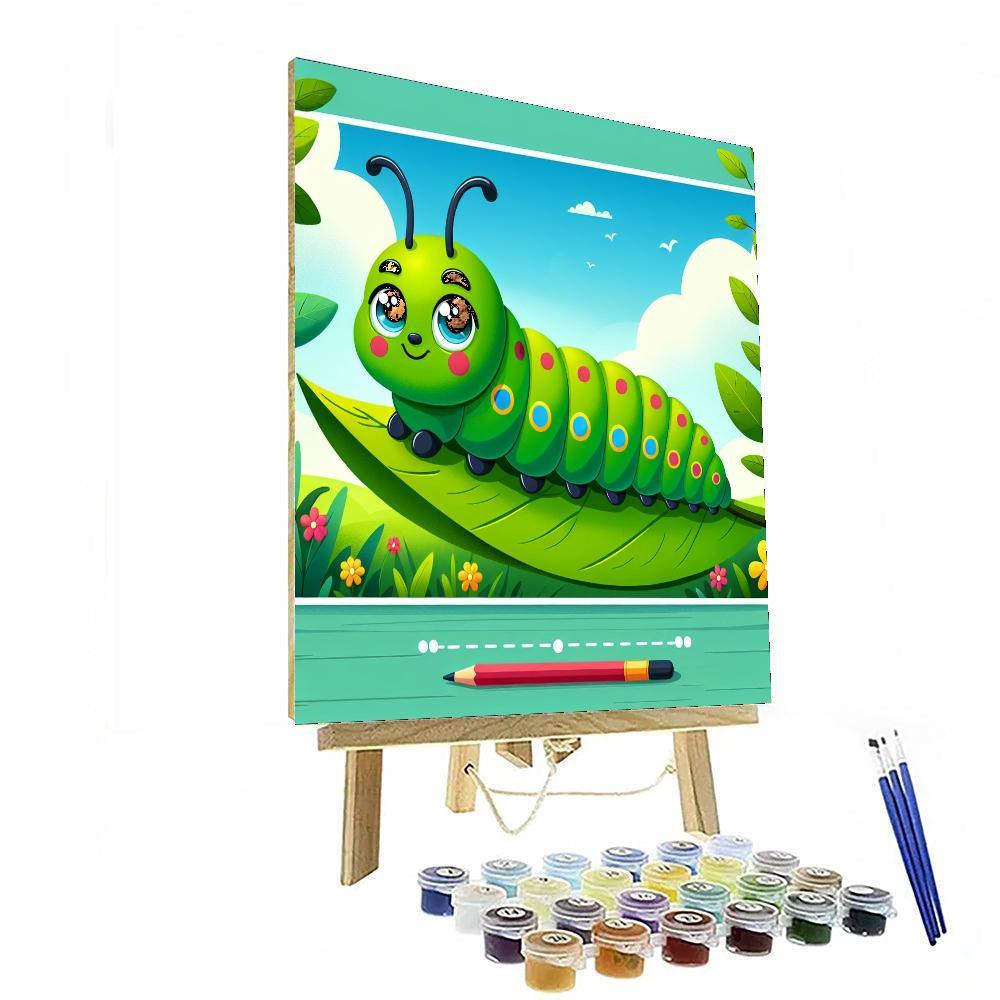 Merry Little Caterpillar Paint By Number