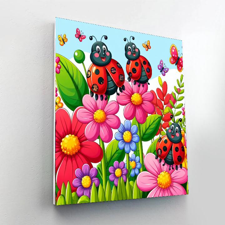 Lovely Ladybug Garden Paint By Number