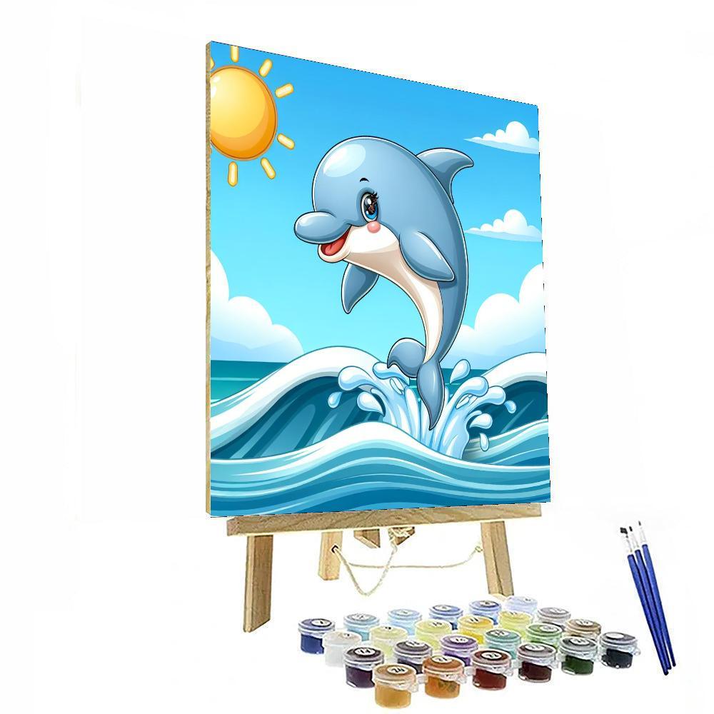 Curious Little Dolphin Paint By Number