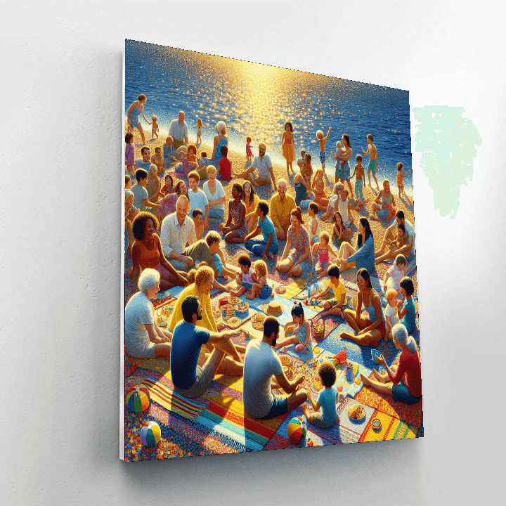Joyful Seaside Picnic Paint By Color