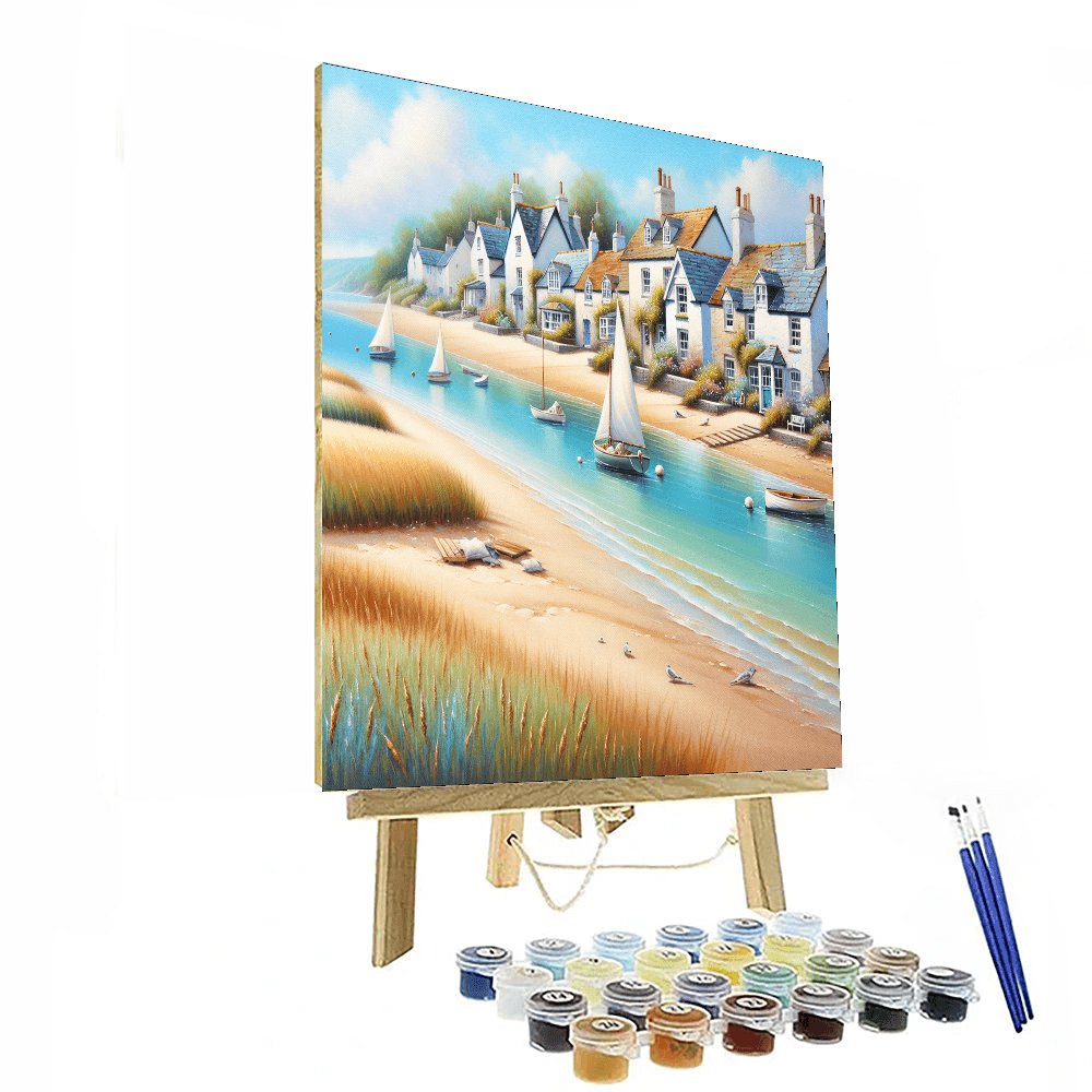 Breezy Coastal Village Number Painting