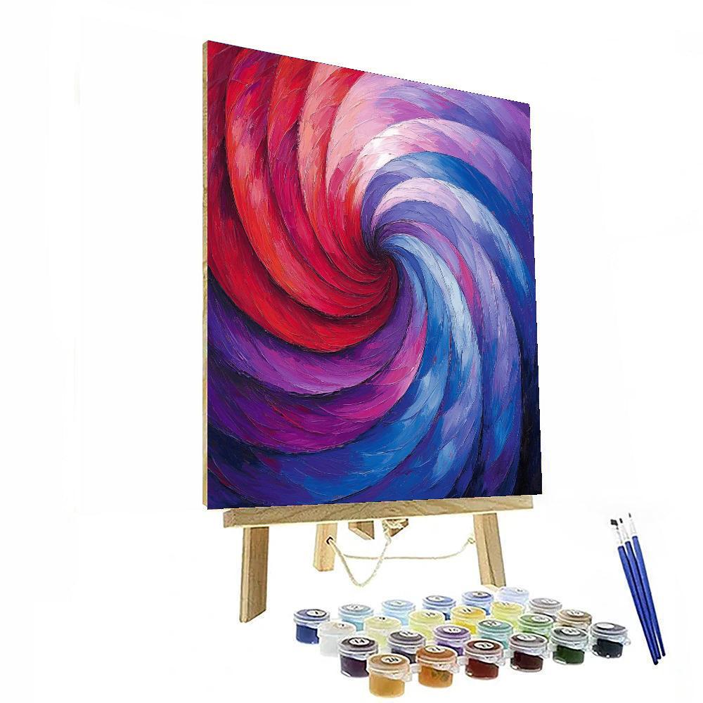 Georges Seurat Inspired Spectrum Swirl  Paint By Numbers Art