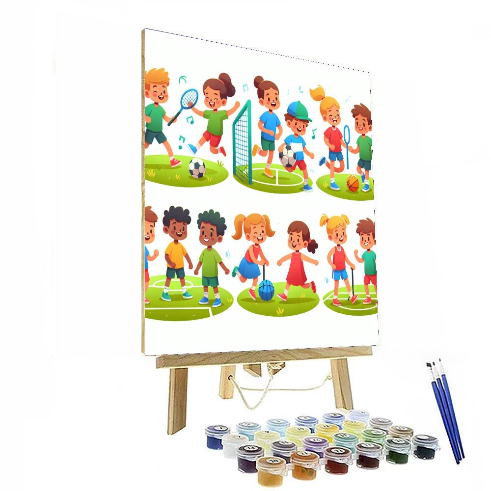 Sports Spectacular Number Painting