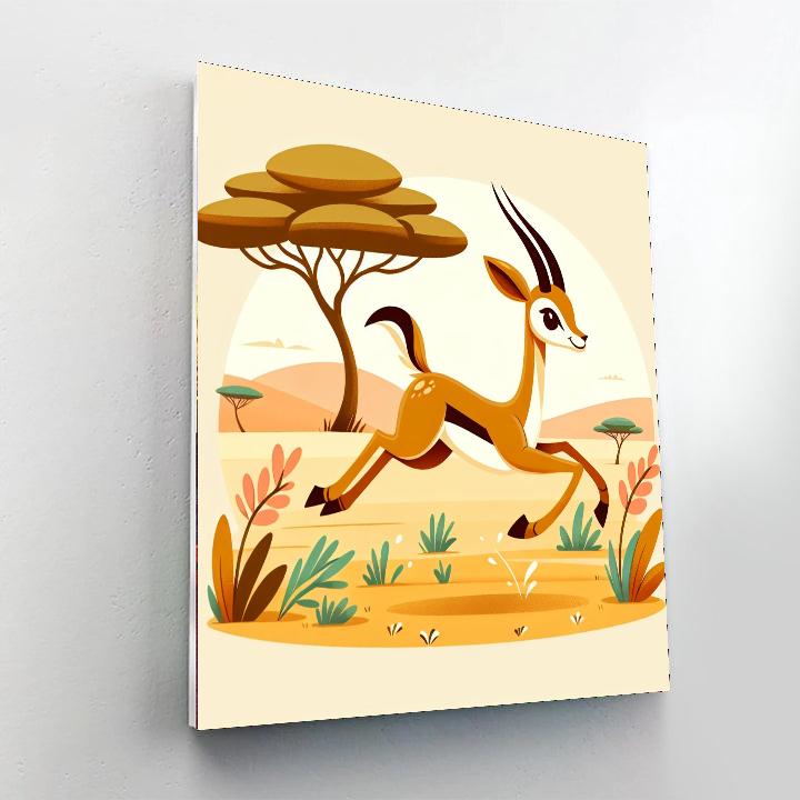Gallant Gazelle Paint By Numbers Art