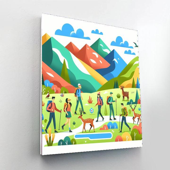 Majestic Mountain Hike Numbered Painting Kits
