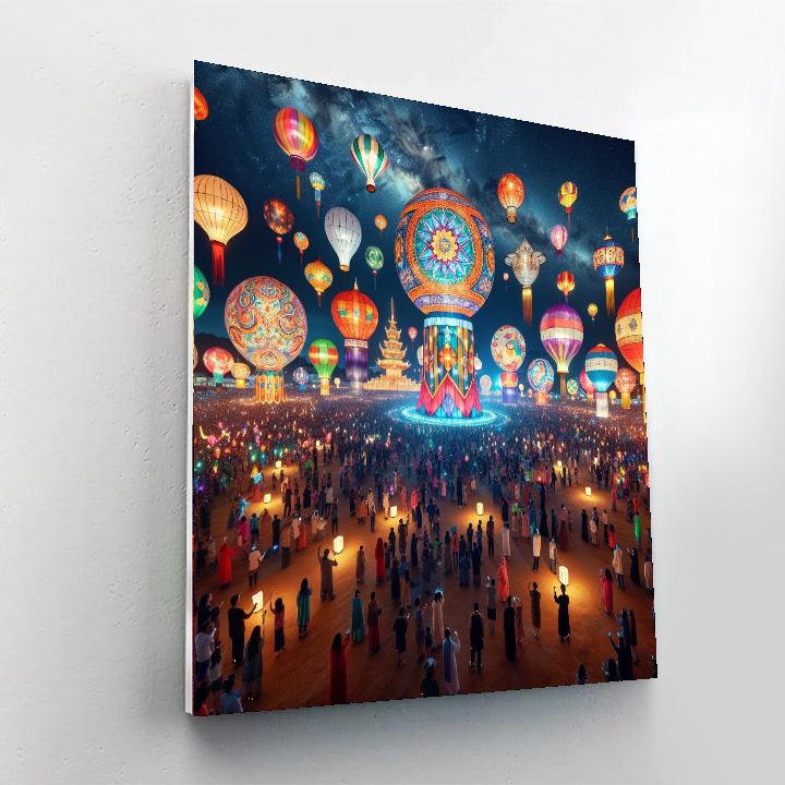 Giant Lantern Festival Painting Number Kit