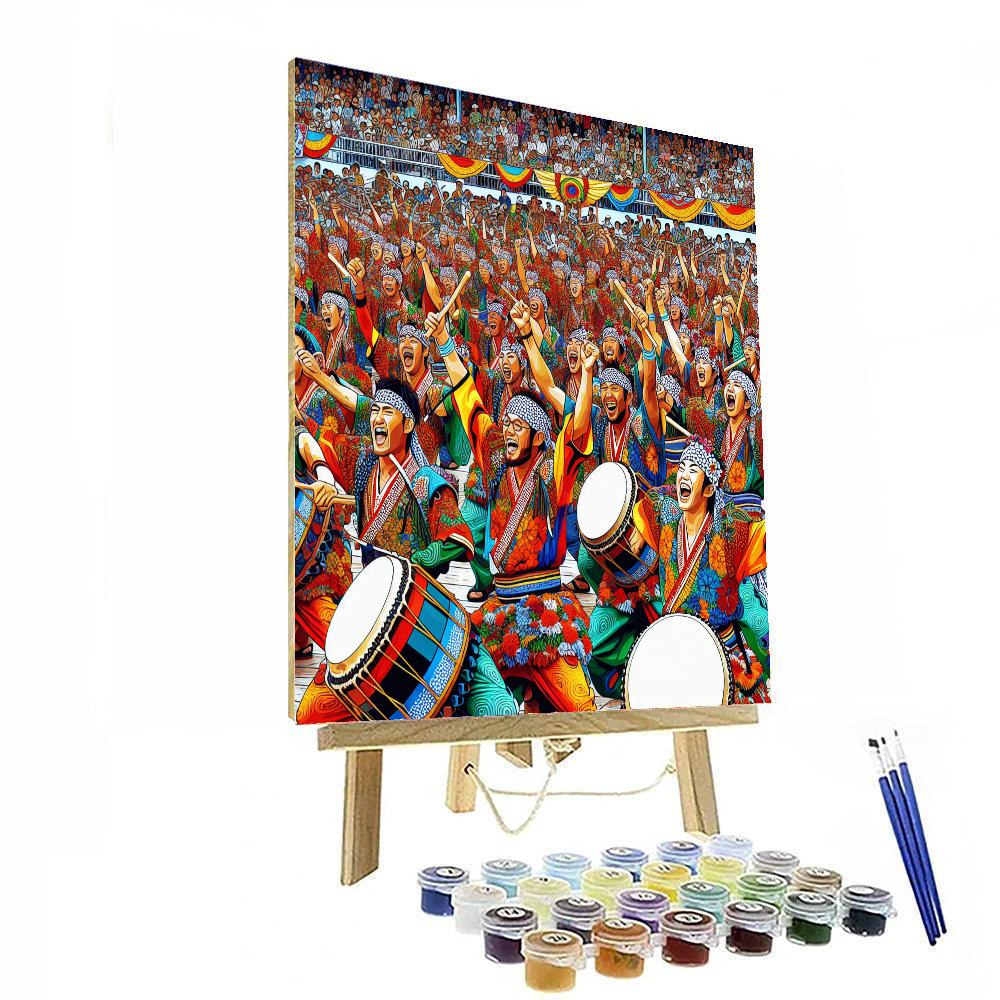 Okinawa Eisa Festival - Okinawa Numbered Painting Kits