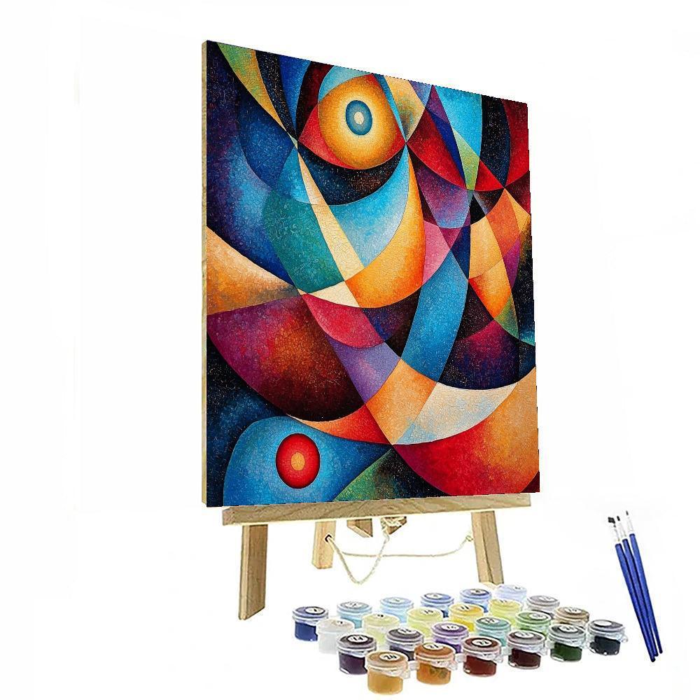 Wassily Kandinsky Inspired Kandinsky's Cosmic Symphony  DIY Paint By Numbers