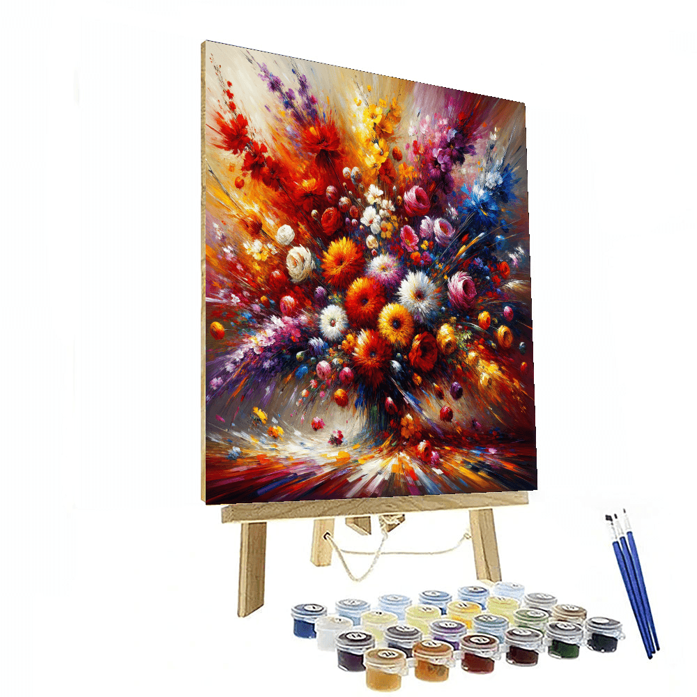 Klimt Inspired Floral Whirlwind - DIY Painting By Numbers Kit
