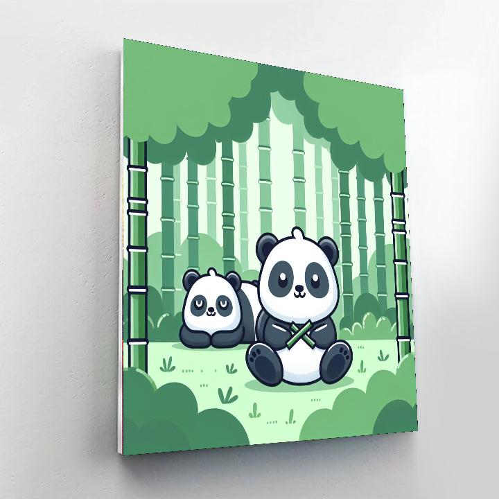 Peaceful Panda Sanctuary Painting By Numbers Kit