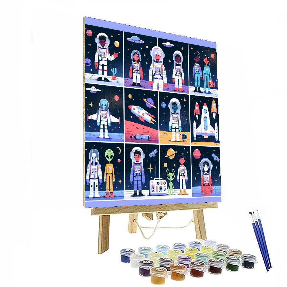 Rocket Adventure Blast Off Painting By Numbers Kit