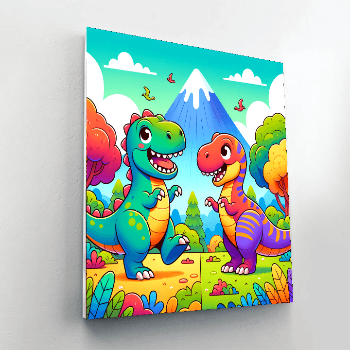 Wonderful World Of Dinosaurs DIY Paint By Numbers