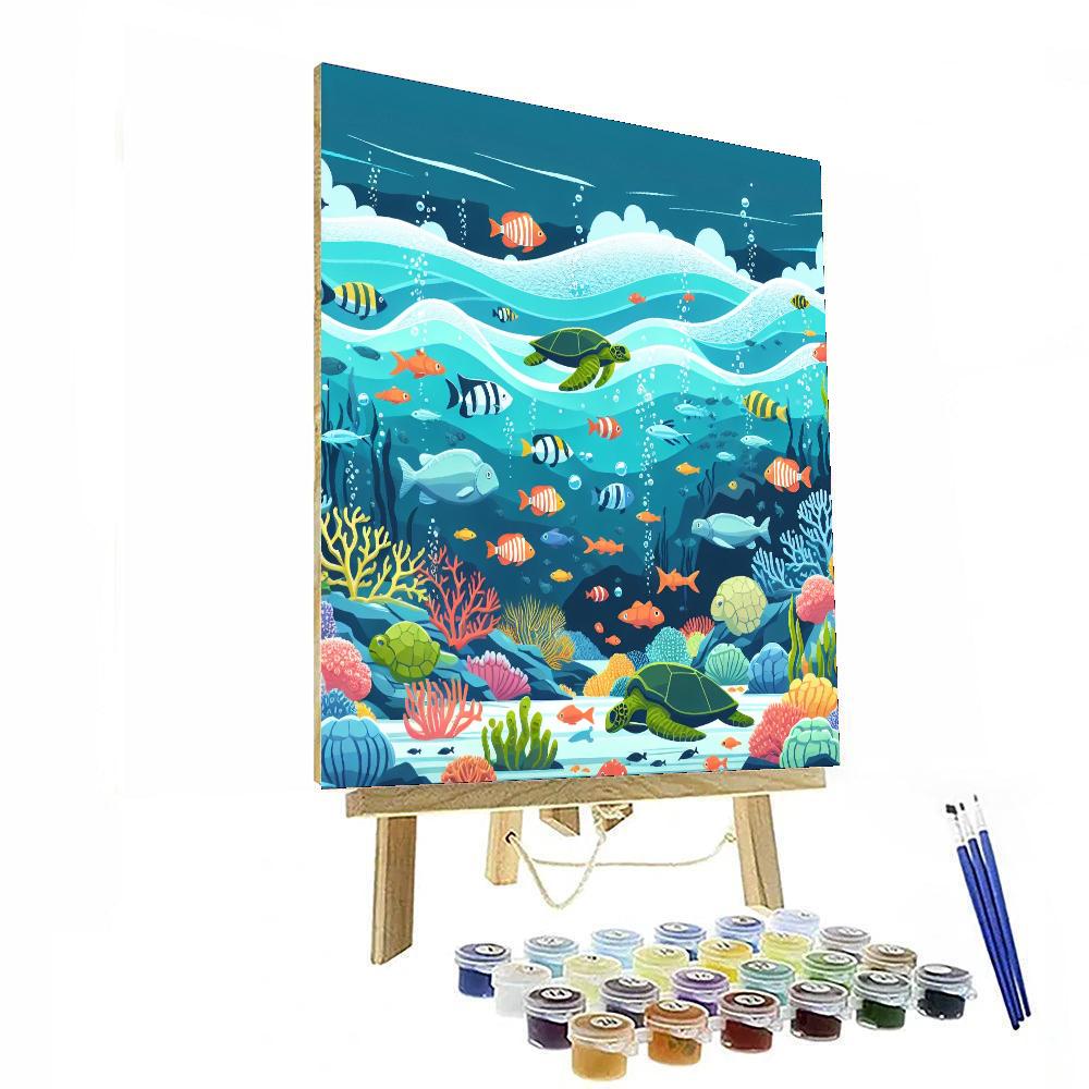 Aquatic Life Expedition Painting By Numbers Kit