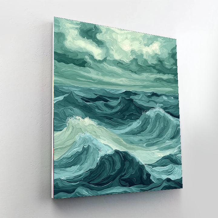 Leonardo Da Vinci Inspired A Symphony Of Waves  Paint By Number