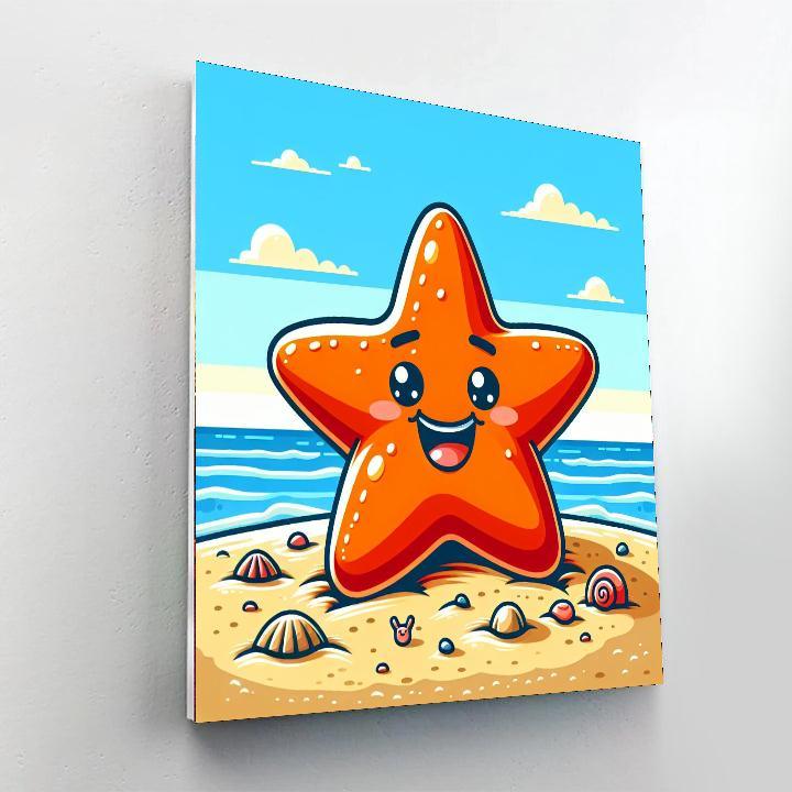 Smiling Starfish Paint By Numbers Art