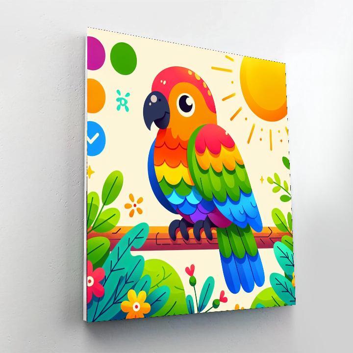 Bright Rainbow Parrot Paint By Numbers Kits