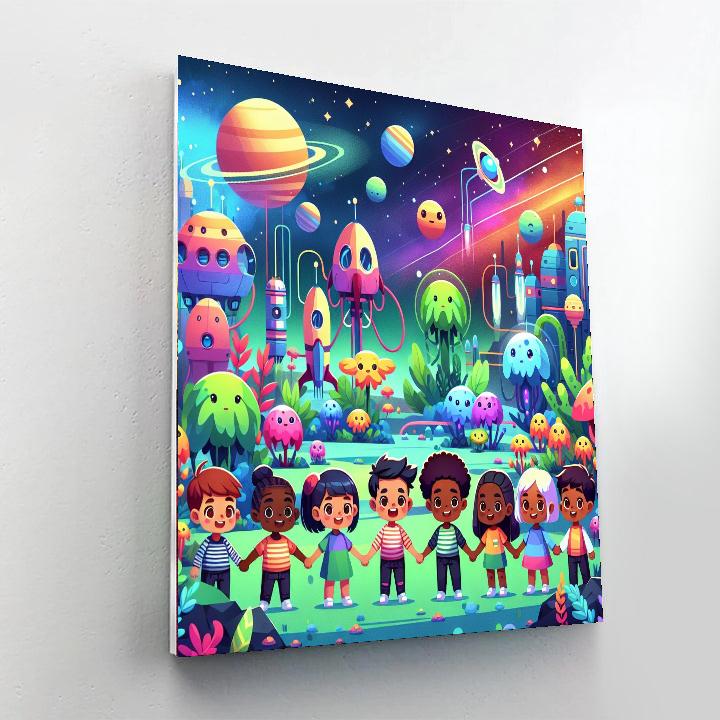 Space Frontier Colony Paint By Number