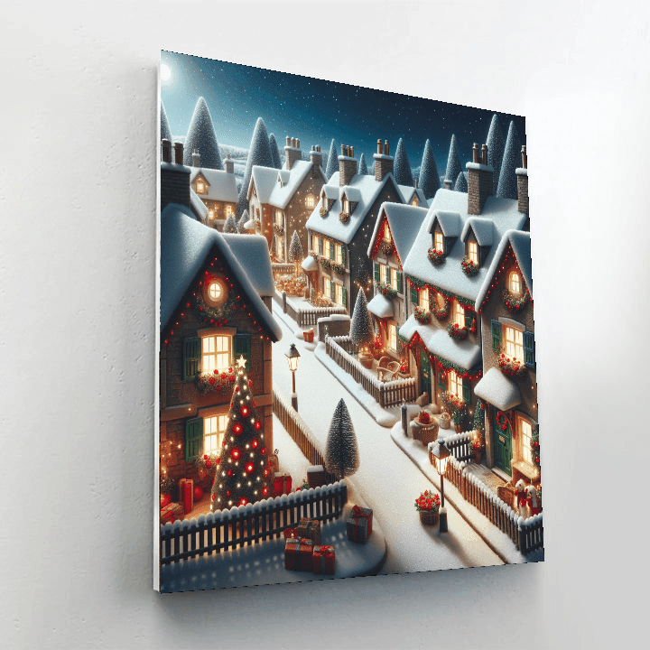 Christmas Village Serenity Paint By Number