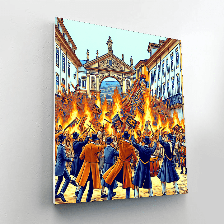 Queima Das Fitas - Portugal Number Painting