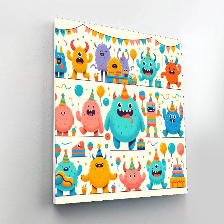 Super Fun Monster Party Painting Number Kit