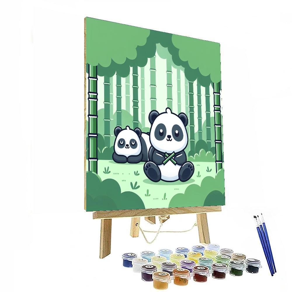 Peaceful Panda Sanctuary Painting By Numbers Kit