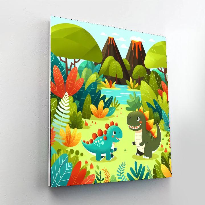 Playful Dinosaur World Paint By Numbers Kits